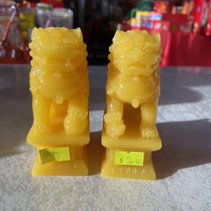 Chinese Feng Shui Yellow Lion Set